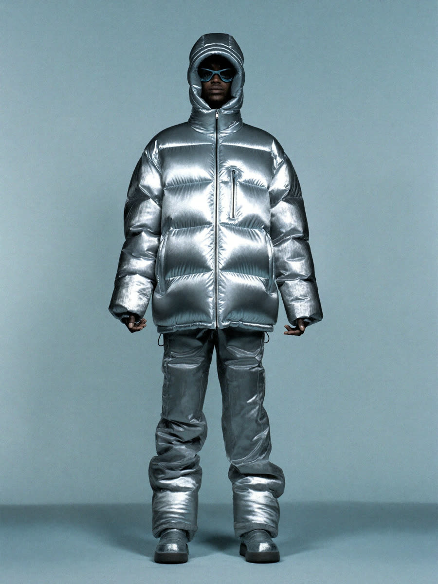 Orbit Silver high-gloss puffer — series 01, no restock