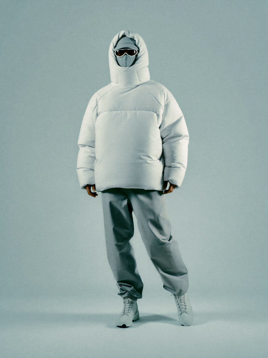 Glacier White insulated puffer — field cycle tested